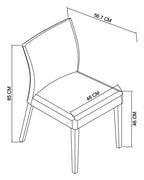 Grey Fabric Curved Dining Chair Light Weathered Oak Legs - Home Furniture Interiors