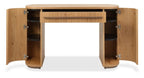 Weathered Oak Rustic Curved 1 Drawer Dressing Table - Home Furniture Interiors