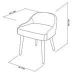 Pearl Velvet Fabric Dressing Table Stool Oak Legs - Home Furniture Interiors