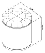 Pearl Velvet Fabric Round Storage Dressing Table Stool - Home Furniture Interiors