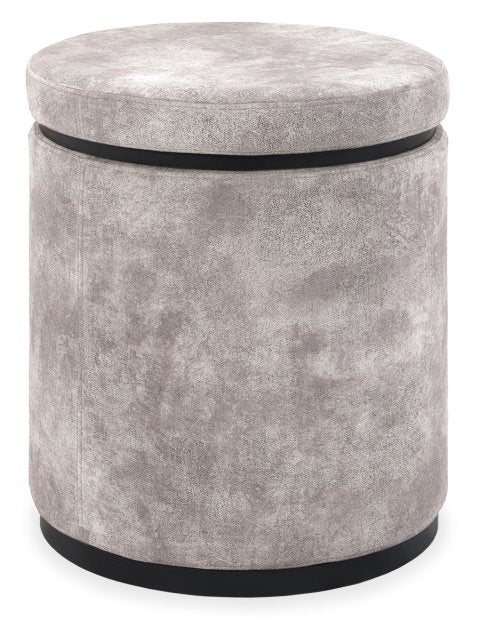 Pearl Velvet Fabric Round Storage Dressing Table Stool - Home Furniture Interiors