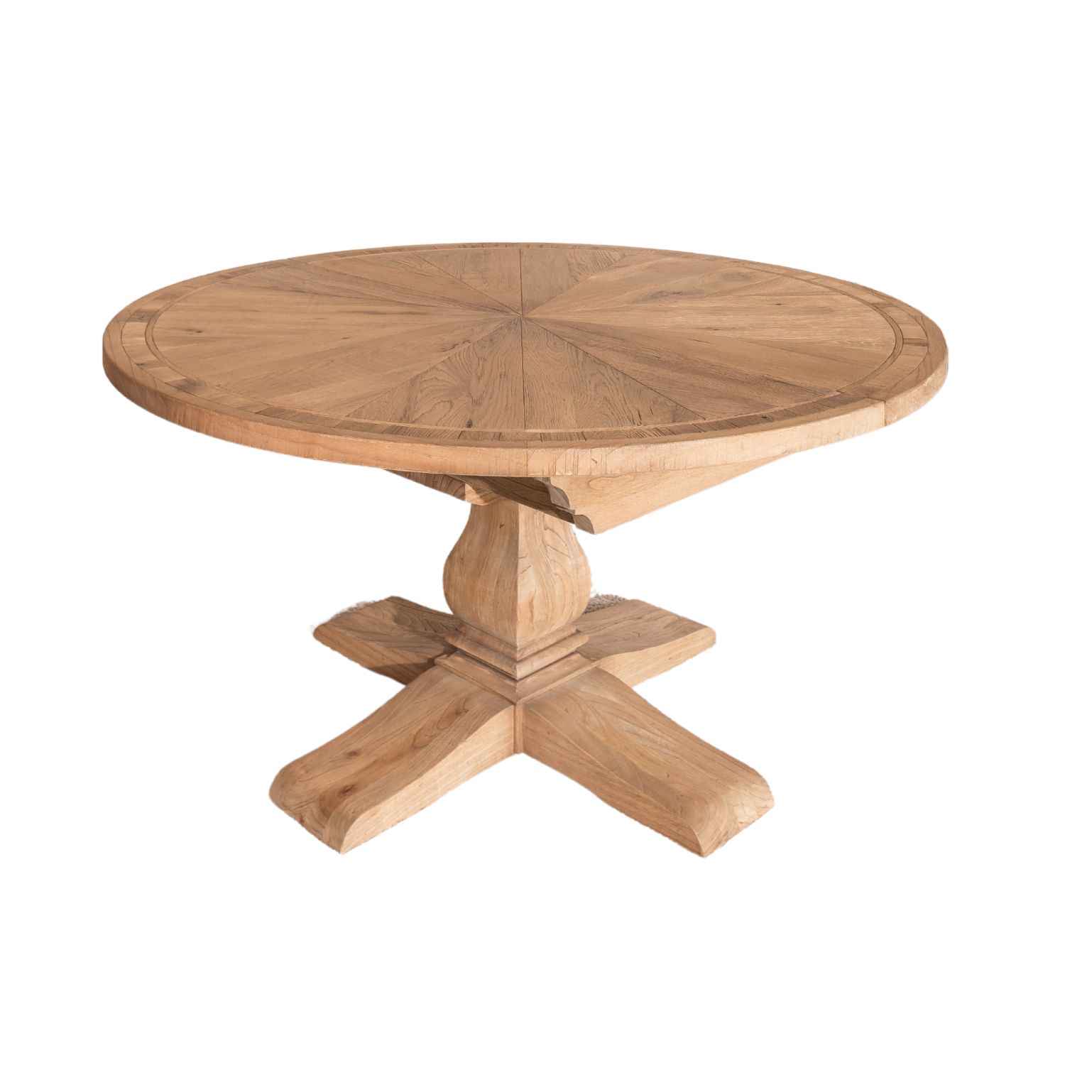 Traditional Oak Round 150 to 200cm Extending Dining Table