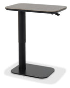 Grey Marble Effect Gas Lift Adjustable Sofa Side Table - Home Furniture Interiors