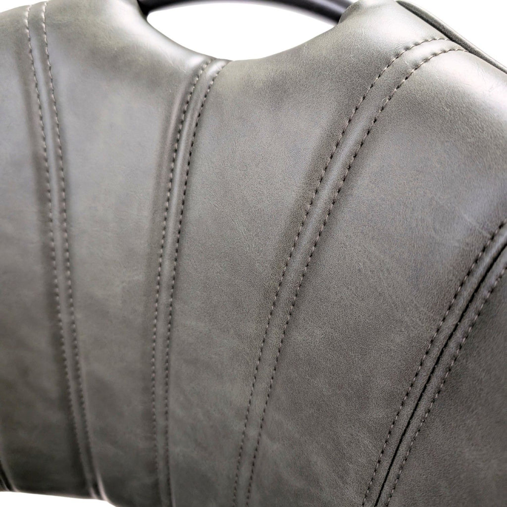 Modern Green PU Leather Upholstered Dining Chair with Black Steel Legs