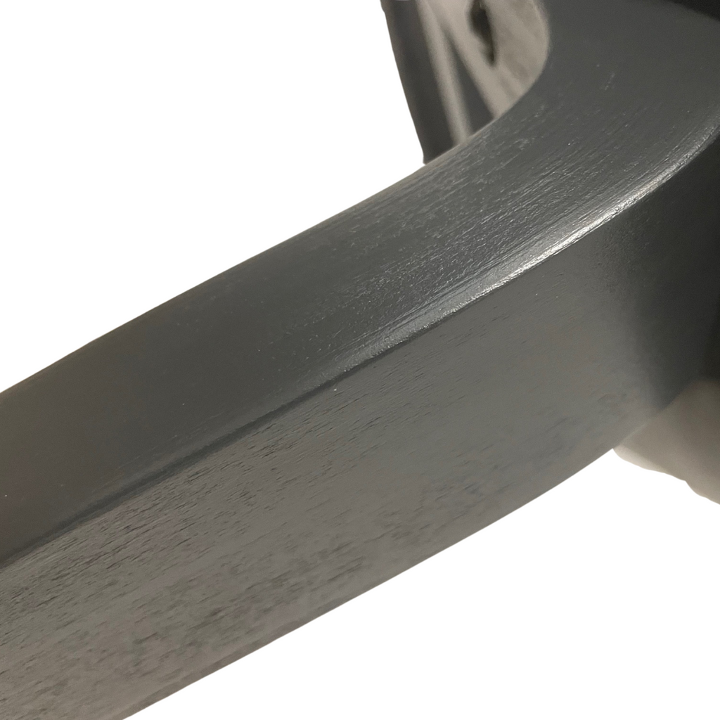 New London Ribbed Dining Chair Vegan Leather Grey SET OF 2 - Home Furniture Interiors