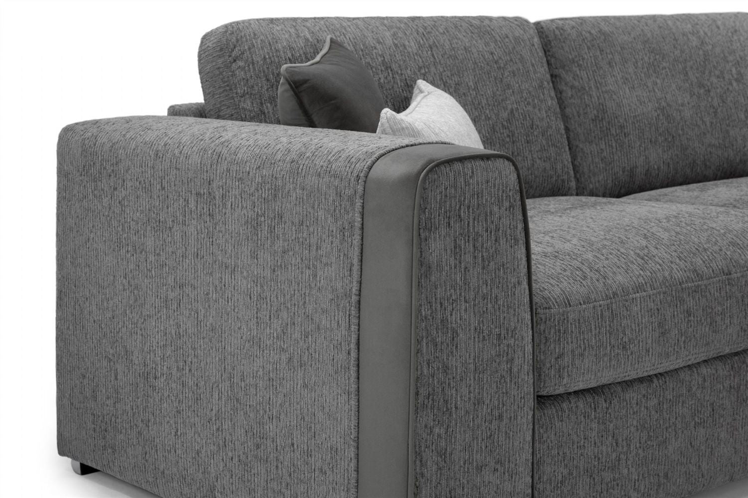 Grey Chenille Fabric Upholstered Armchair - Home Furniture Interiors