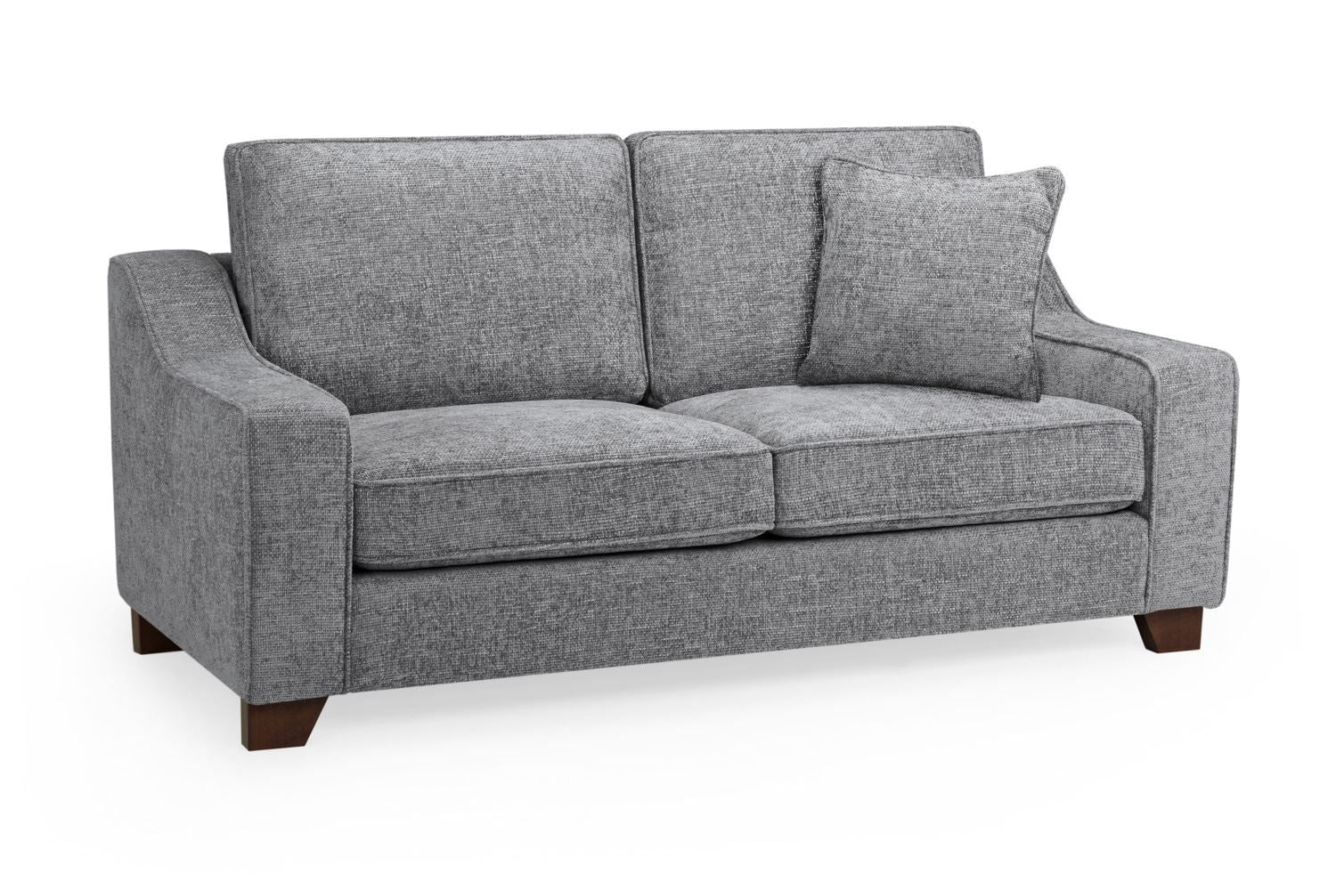 Grey Fabric Standard Back 3 Seater Sofa - Home Furniture Interiors