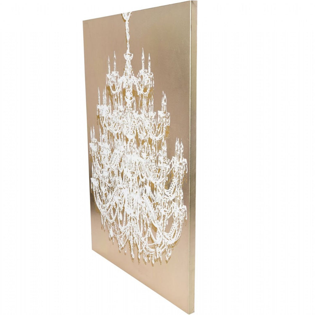 Gold Chandelier Canvas Wall Art 140x100cm