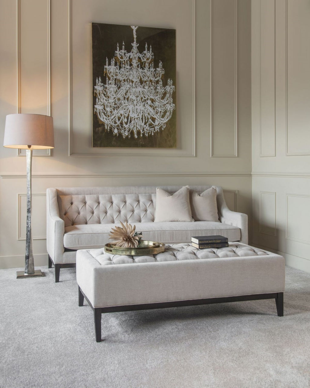 Gold Chandelier Canvas Wall Art 140x100cm