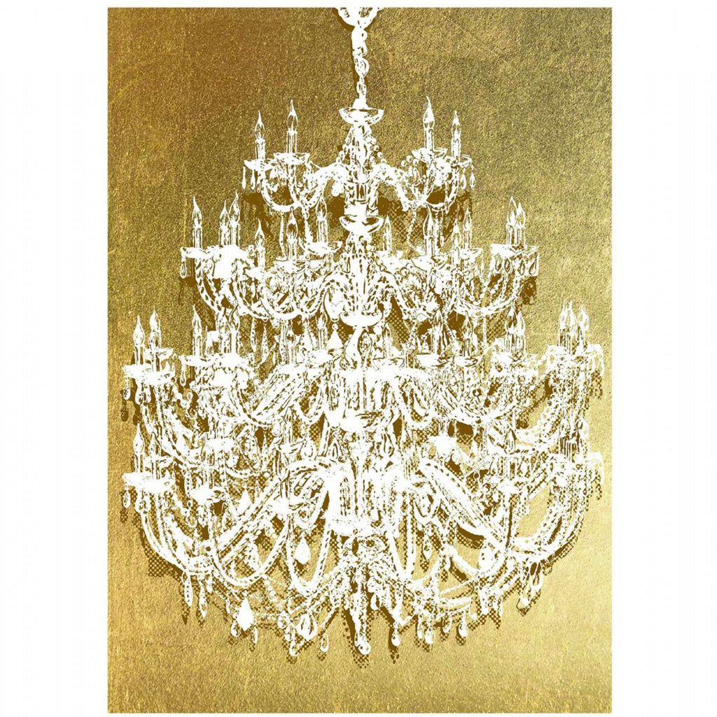 Gold Chandelier Canvas Wall Art 140x100cm