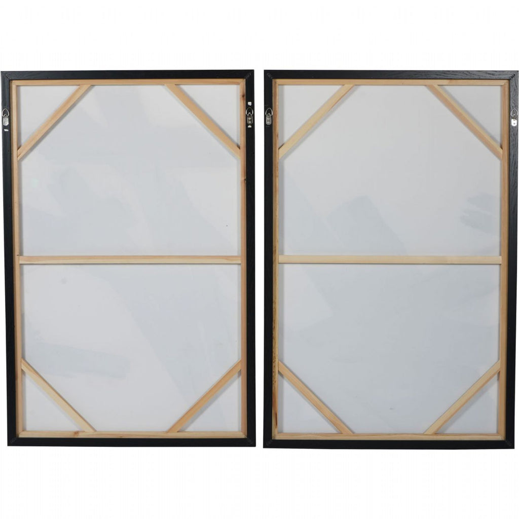 Hand Finished Brushstrokes Set of 2 Framed Canvas Wall Arts