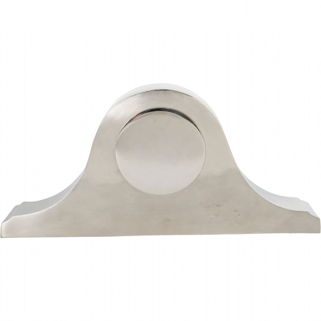 Nickel Silver Finish Metal Carriage Mantel Table Clock