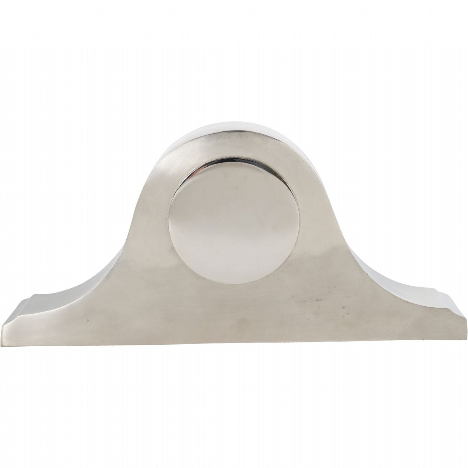 Nickel Silver Finish Metal Carriage Mantel Table Clock