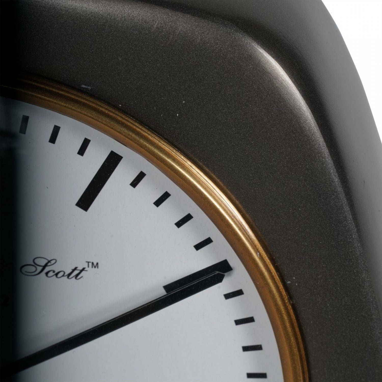 Mid Century Aluminium Table Clock Large 28cm