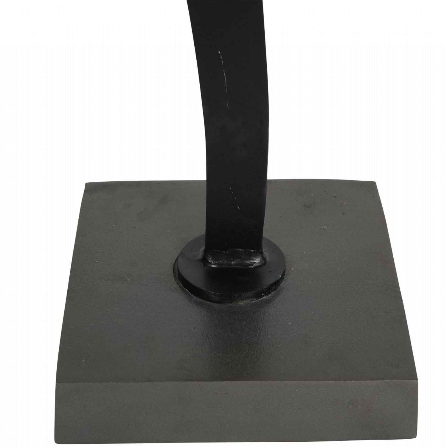 Matt Black Painted Textured Brass Aluminium Abstract Sculpture