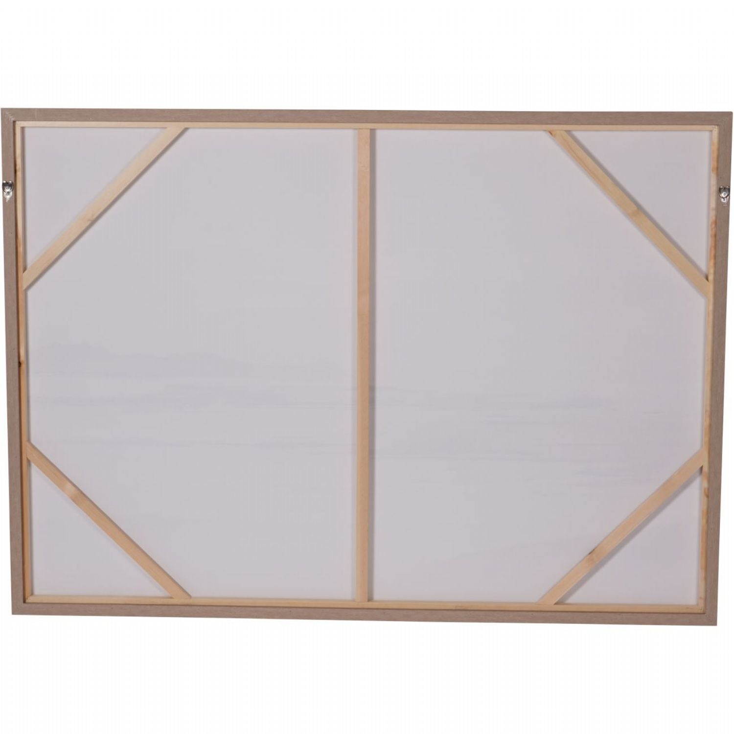 Blurred Seascape Brown Wooden Framed Canvas Wall Art Picture