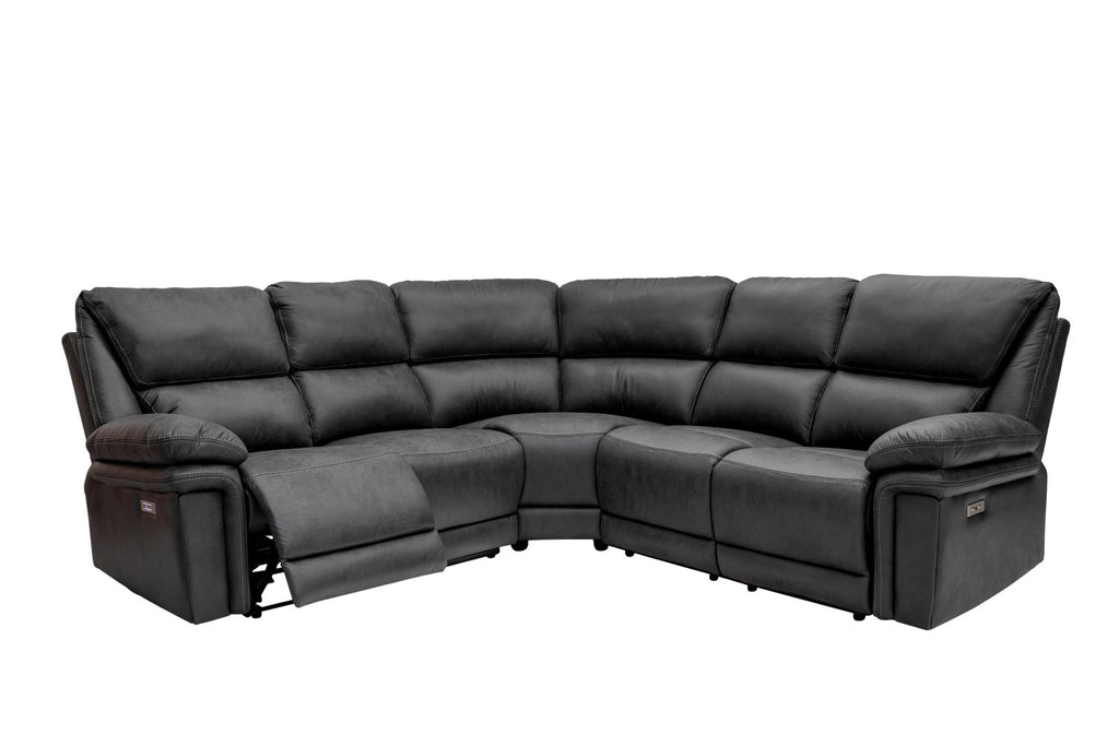 Albany Fabric 2 Corner 2 Electric Recliner Group Charcoal