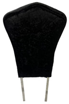 Black Crushed Velvet Dining Chair with Chrome Metal Legs