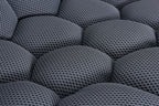 Grey 3 Seater Sofa with 3D Spacer Mesh Upholstery and Curved Design