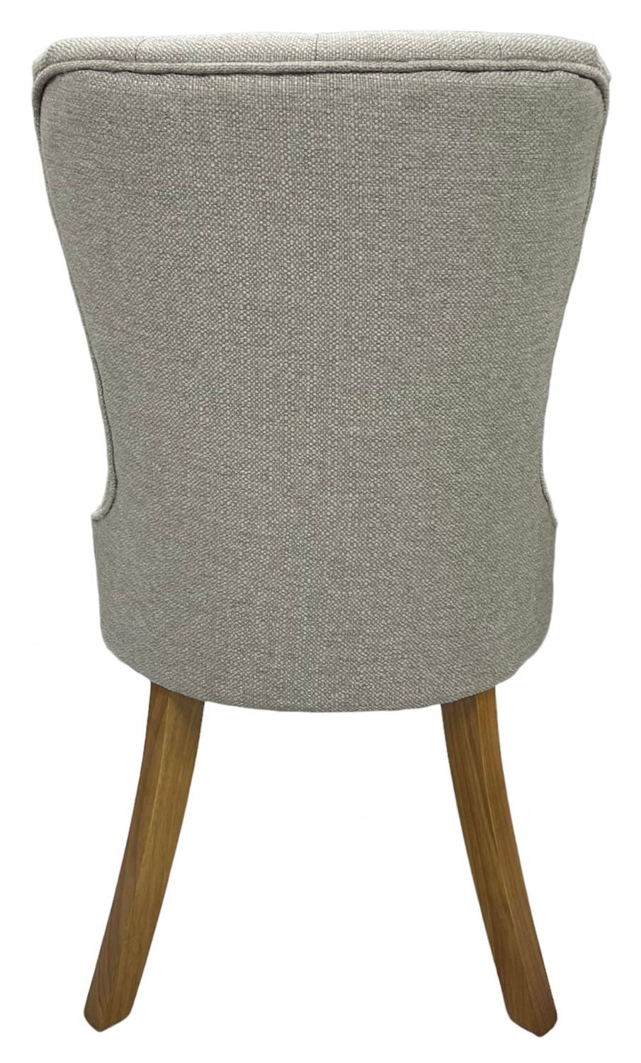Beige Fabric Dining Chair with Oak Legs
