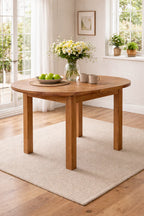 Oak Round Extending Dining Table 110 to 150 cm