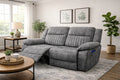 Charcoal Fabric 2 Seater Electric Recliner Sofa