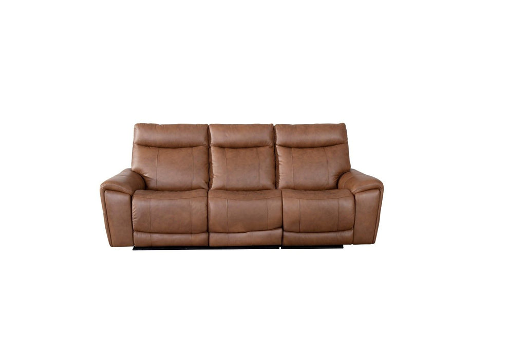 Vintage Tan Leather 3 Seater Electric Recliner Sofa