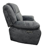 Charcoal Fabric Electric Recliner Chair with USB Charging