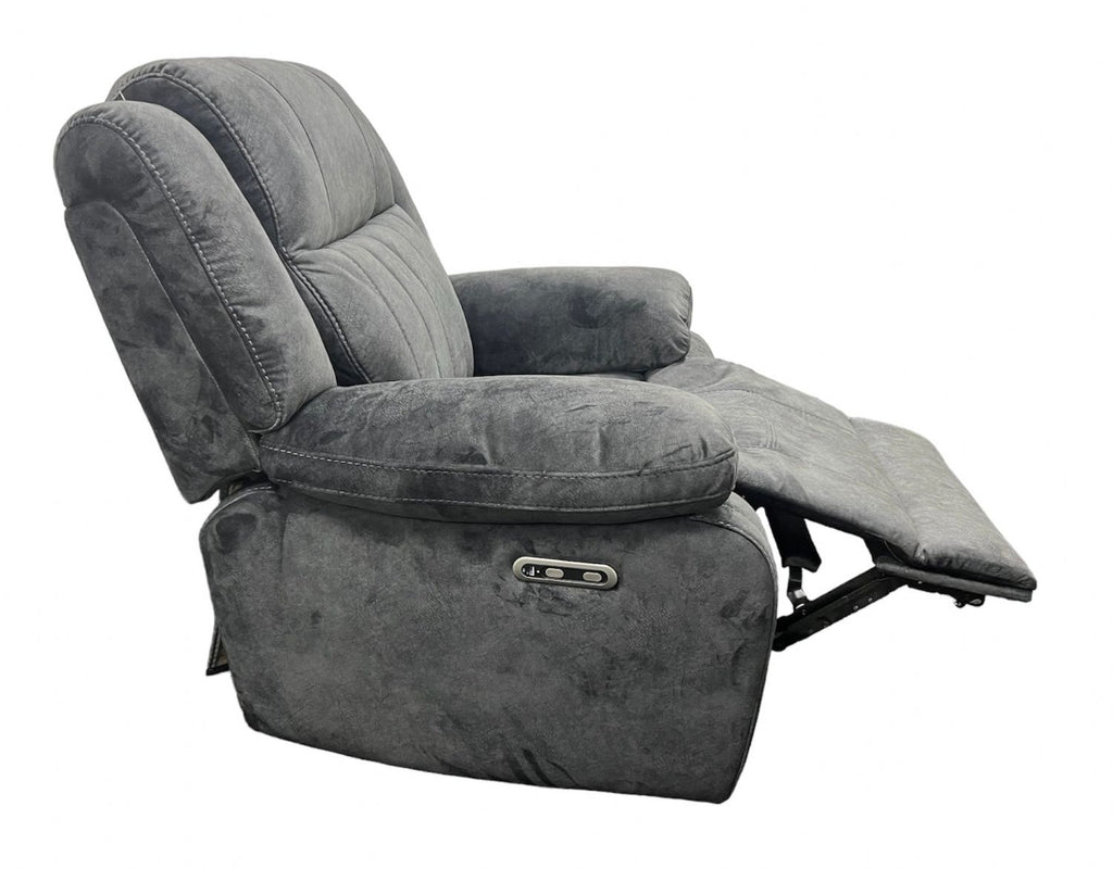 Charcoal Fabric Electric Recliner Chair with USB Charging