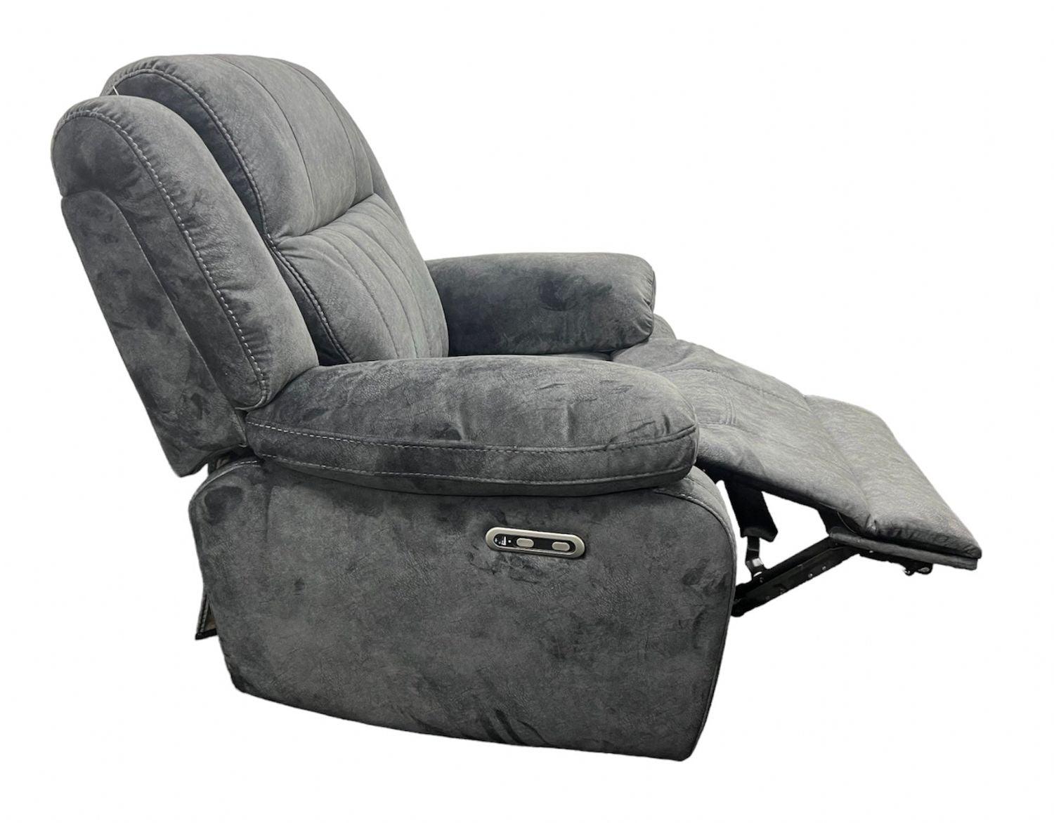 Charcoal Fabric Electric Recliner Chair with USB Charging