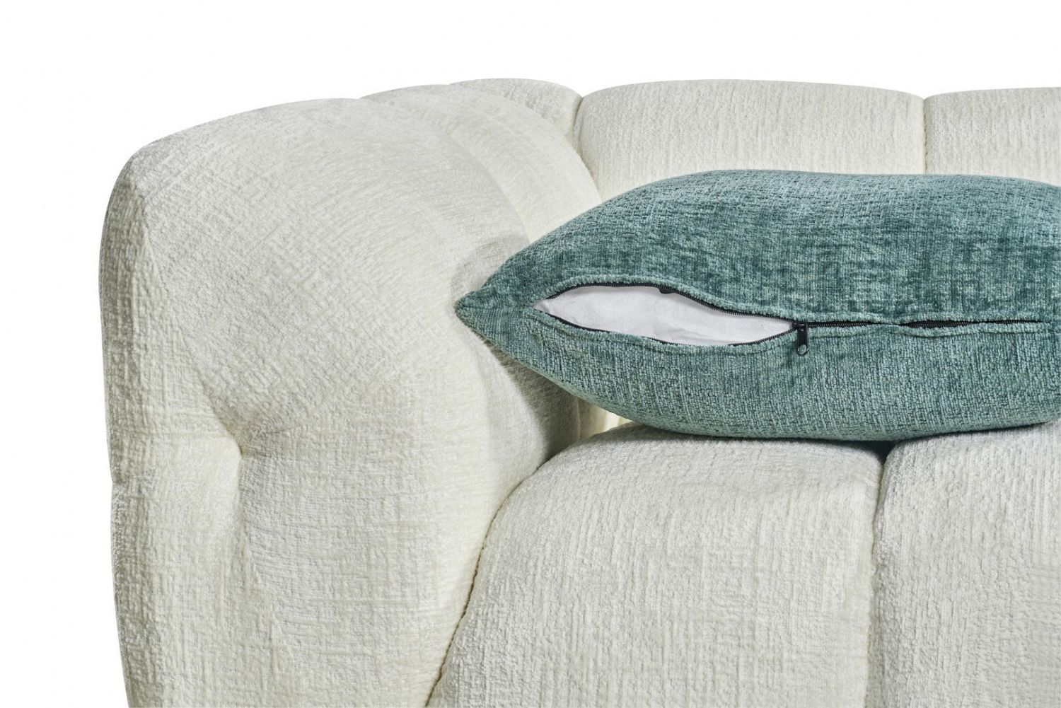 Beige Fabric Right Hand Facing L Shape Corner Sofa - Home Furniture Interiors