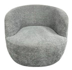 Grey Boucle Swivel Tub Chair with 360 Degree Rotation