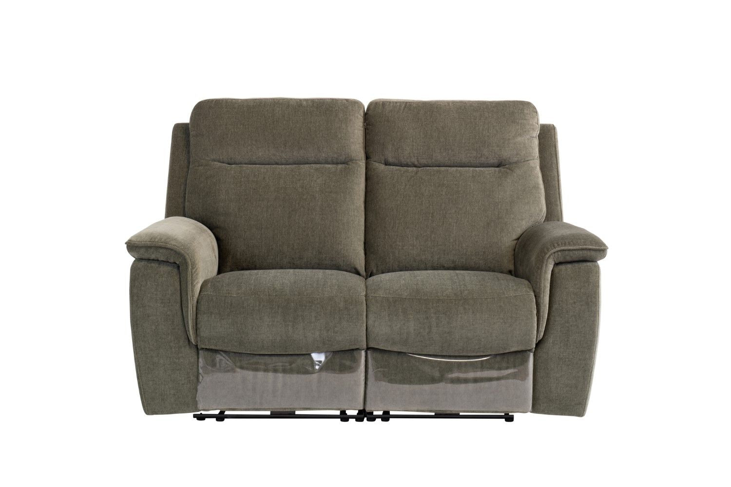 Green Herringbone Fabric Electric Recliner 2 Seater Sofa