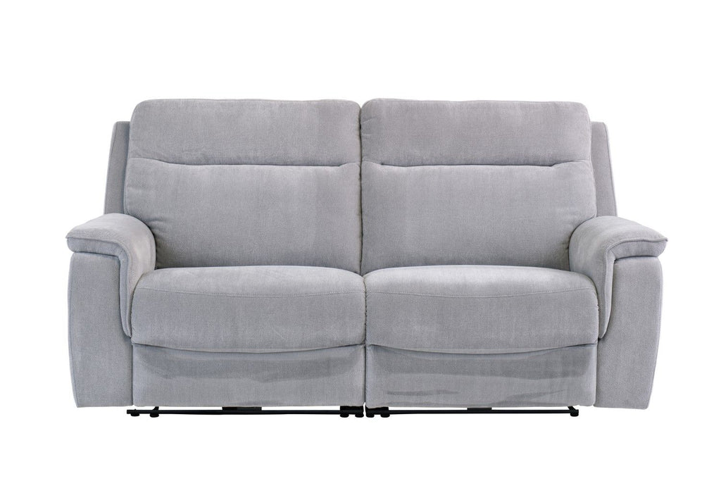 Grey Fabric 3 Seater Electric Recliner Sofa with USB Charger