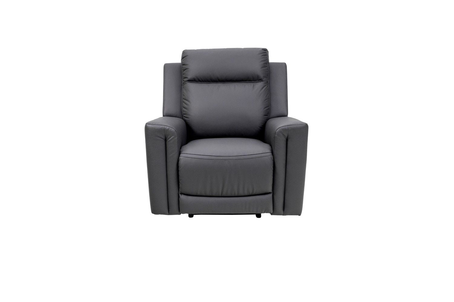 Hobart Leather Electric Recliner Armchair Charcoal