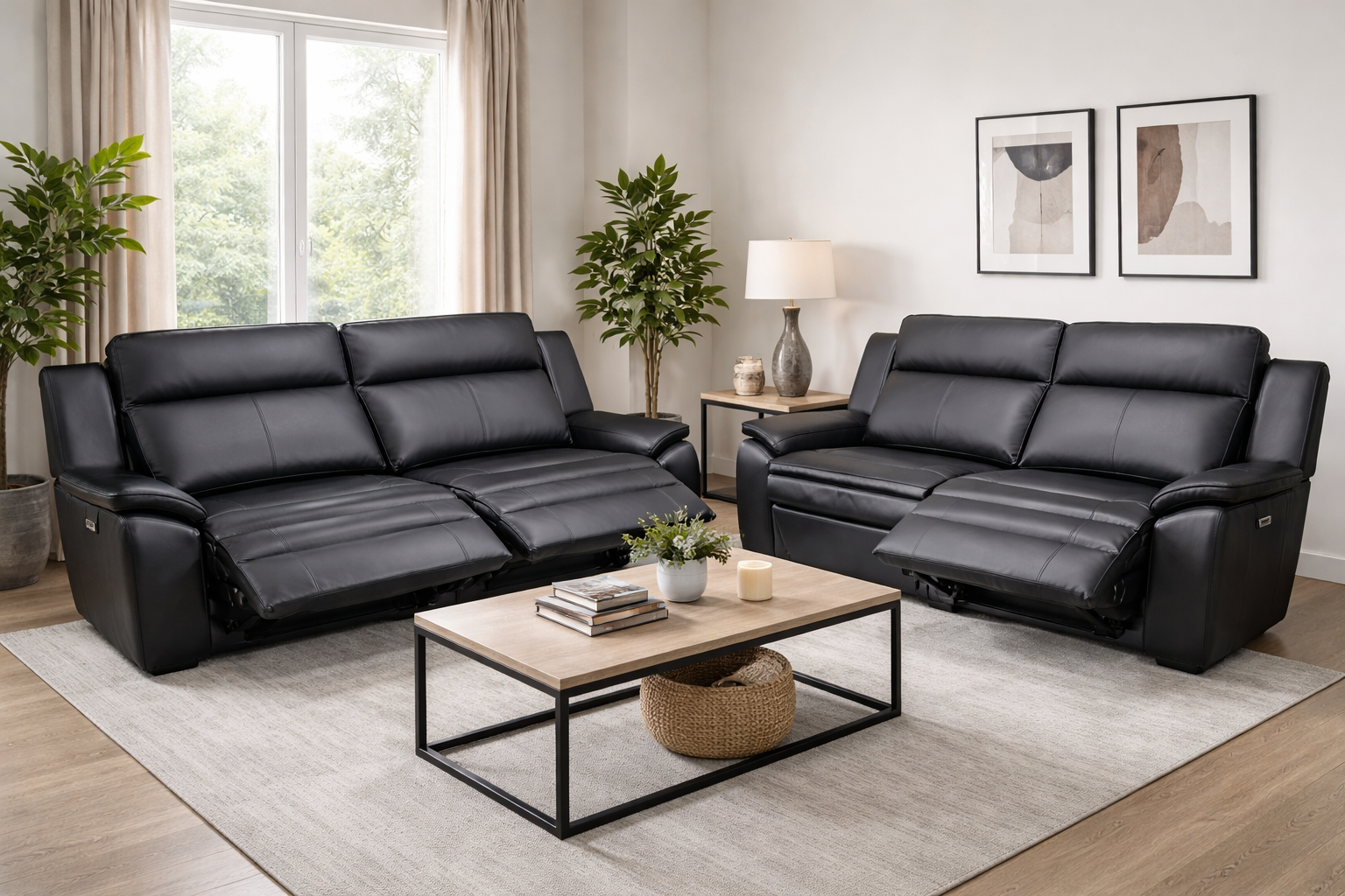 Boston Electric Recliner Sofa Set - Home Furniture Interiors