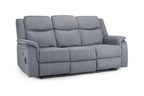 Galaxy Grey Fabric 3 Seater Electric Recliner Sofa - Home Furniture Interiors