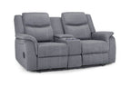 Galaxy Grey Fabric 2 Seater Electric Recliner Sofa - Home Furniture Interiors