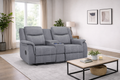 Galaxy Grey Fabric 2 Seater Electric Recliner Sofa - Home Furniture Interiors