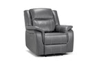 Galaxy Grey Leather Electric Recliner Armchair with Armrest - Home Furniture Interiors