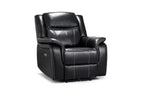 Galaxy Black Leather Electric Recliner Armchair with Armrest - Home Furniture Interiors