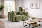 Taskers - Olive Green Tufted Design 2 Seater Sofa - Home Furniture Interiors