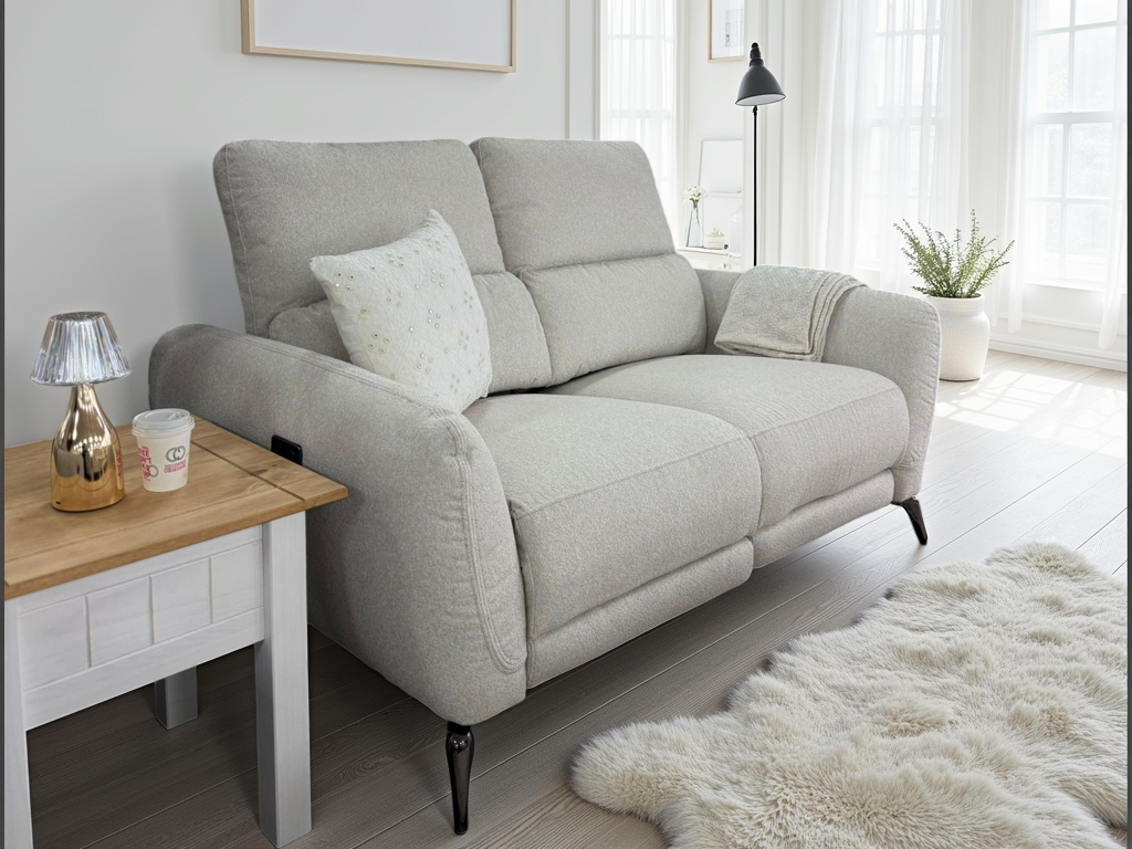 Sorrento Electric Recliner Beige 2 Seater Sofa