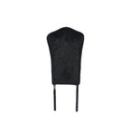Black Crushed Velvet Dining Chair with Chrome Metal Legs