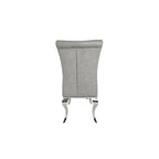Light Grey PU Leather Dining Chair with Chrome Legs