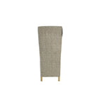 Mixed Brown Fabric Dining Chair with Oak Legs