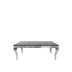 Black Marble Effect Coffee Table with Chrome Italian Style Legs