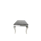 Black Marble Effect Coffee Table with Chrome Italian Style Legs