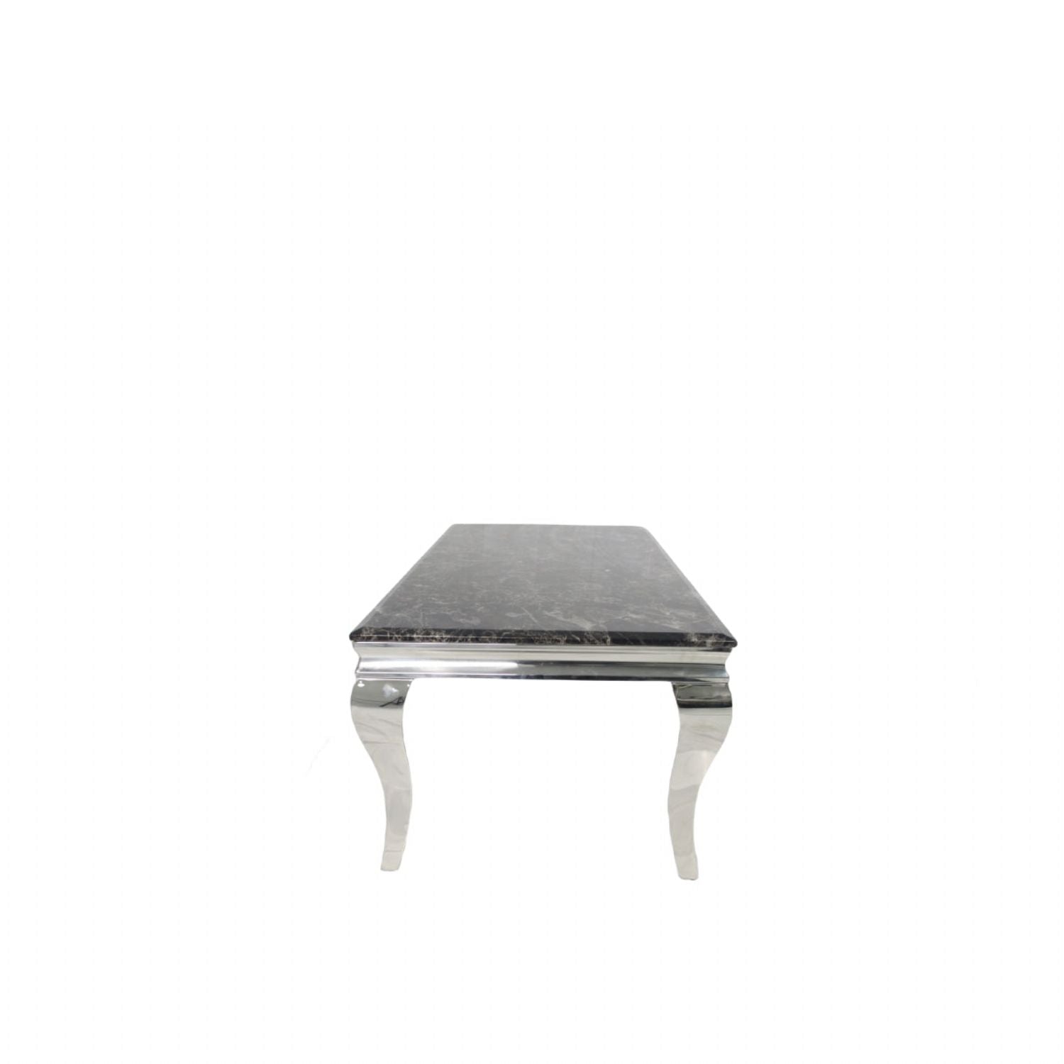 Black Marble Effect Coffee Table with Chrome Italian Style Legs
