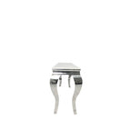 White Marble Effect Rectangular Console Table with Chrome Legs